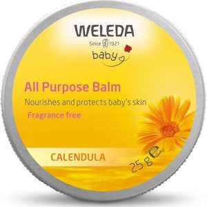Weleda Baby All Purpose Balm, Baby Balm, Calendula Balm, Recommended by Midwives, Fragrance Free, Dermatologically Tested, Gentle Protection, 100% Certified Natural, 25g